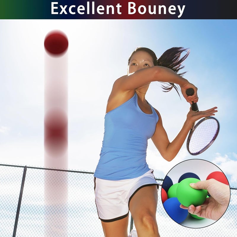 Magicorange 3 Pack Racquetball Multi Colored Racquetballs High Bounce Rubber Racquetballs - Image 5